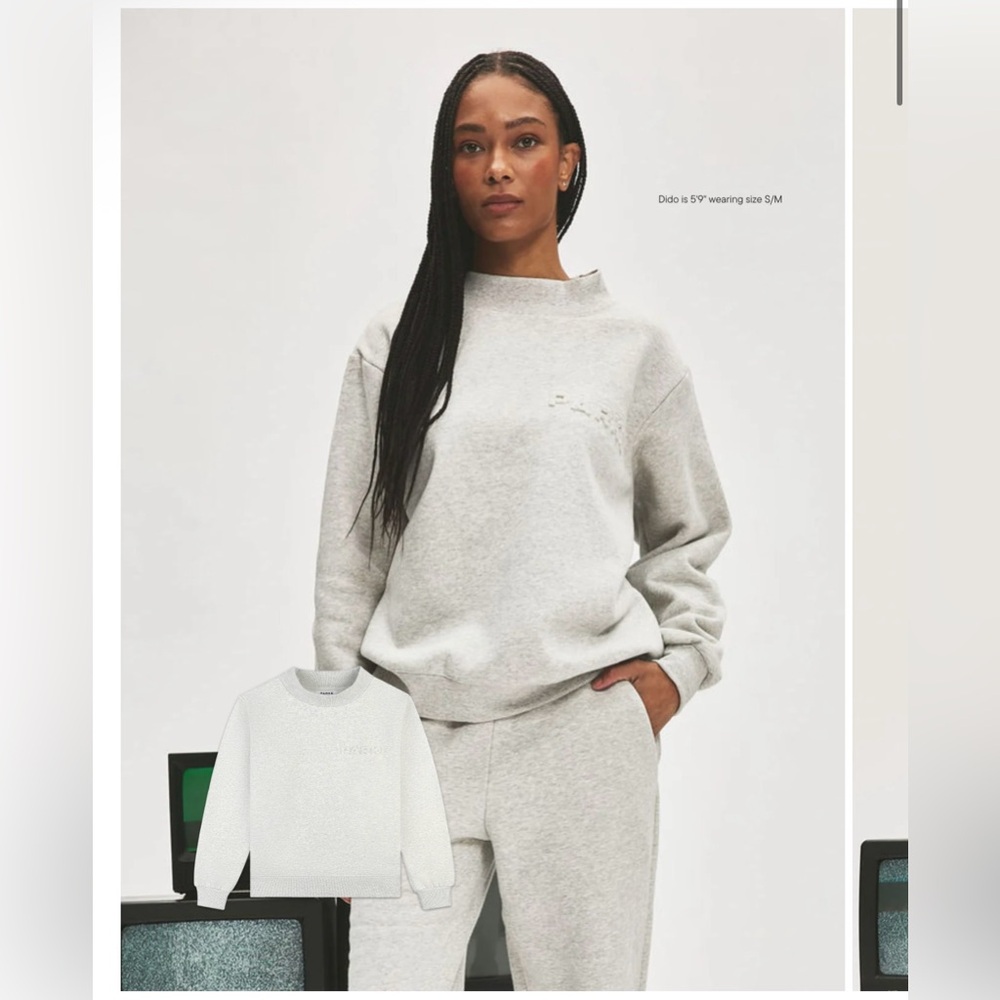 Brand new Parke grey embossed mockneck size L/XL